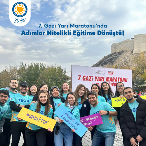 7. Gazi Yarı Maratonu TEGV Kampanyası içerik görseli.